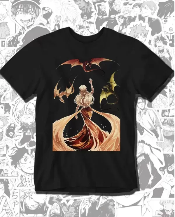 Camiseta Estampada Game Of Thrones Dragons 🎬 Calidad Premium