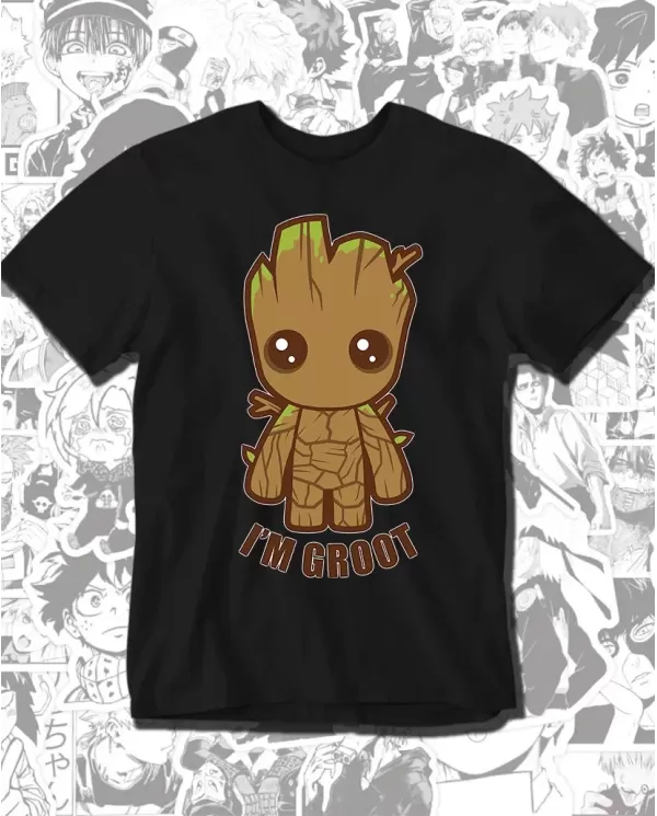 Camiseta Estampada I Am Groot Guardianes de la Galaxia 02 🎬 Calidad Premium