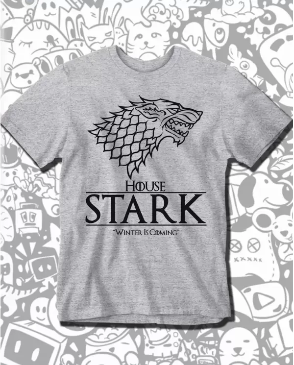 Camiseta Estampada Game Of Thrones House Of Stark 02 🎬 Calidad Premium