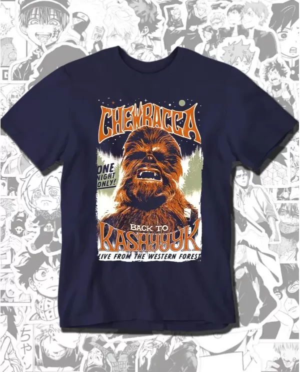 Camiseta Estampada Stars Wars Chewbacca 🎬 Calidad Premium