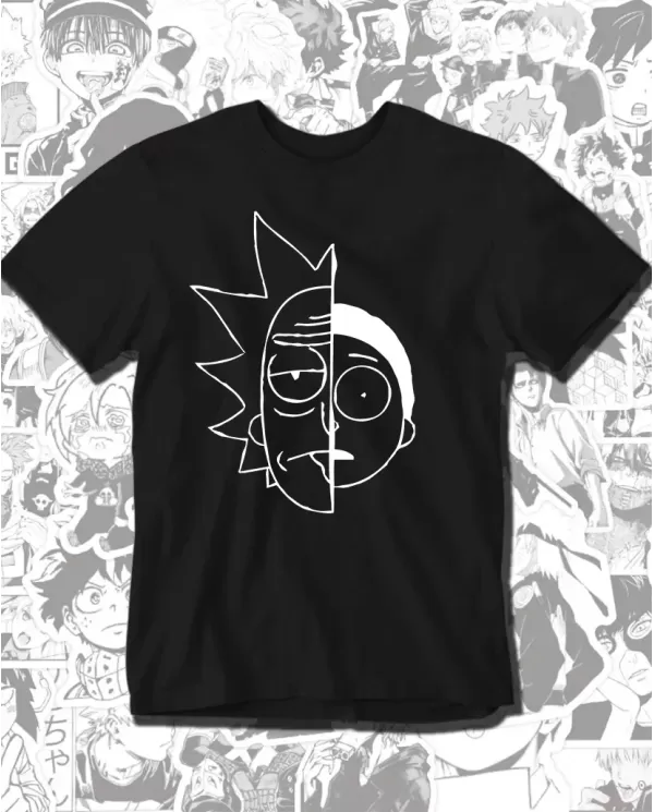 Camiseta Estampada Rick And Morty dos Caras 🎬 Calidad Premium
