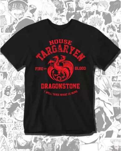 Camiseta Estampada Game Of Thrones House Of Targaryen 02 🎬 Calidad Premium
