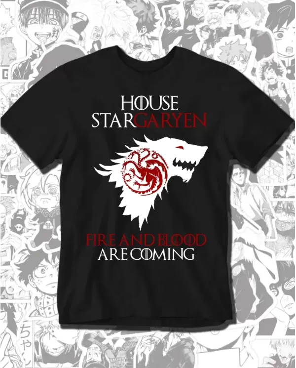 Camiseta Estampada Game Of Thrones House Of Stargaryen 🎬 Calidad Premium