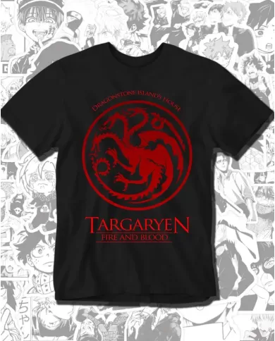 Camiseta Estampada Game Of Thrones House Of Targaryen Red 🎬 Calidad Premium