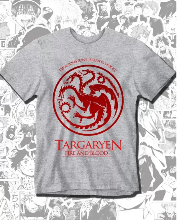 Camiseta Estampada Game Of Thrones House Of Targaryen Red 🎬 Calidad Premium