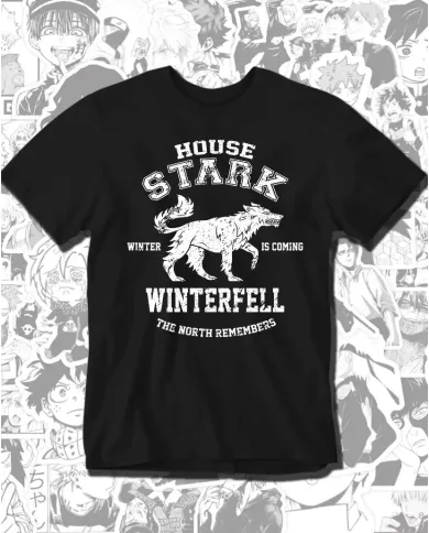 Camiseta Estampada Game Of Thrones House Of Stark Winter is Coming 🎬 Calidad Premium