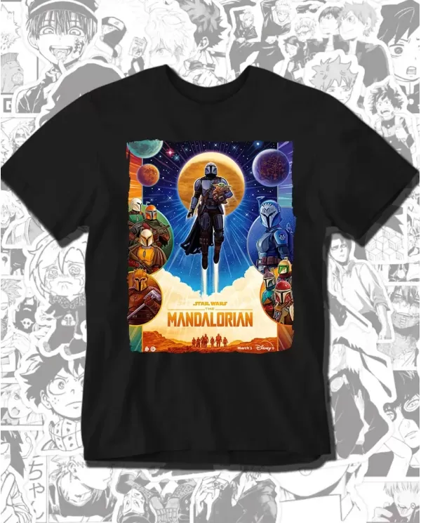 Camiseta Estampada The Mandalorian Stars Wars 🎬 Calidad Premium