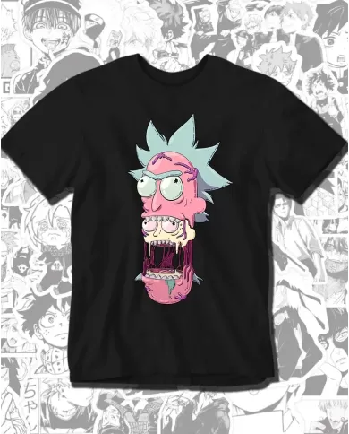 Camiseta Estampada Rick And Morty Two Faces 🎬 Calidad Premium