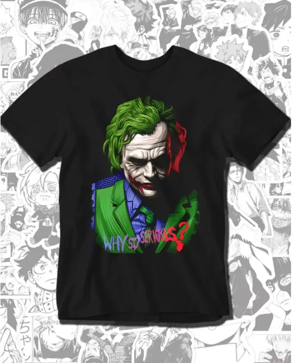 Camiseta Estampada Batman Joker Why So Serius 🎬 Calidad Premium