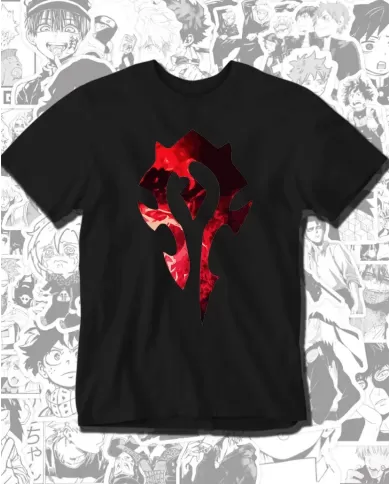 Camiseta Estampada World Of Warcraft Horda 🎮 Calidad Premium