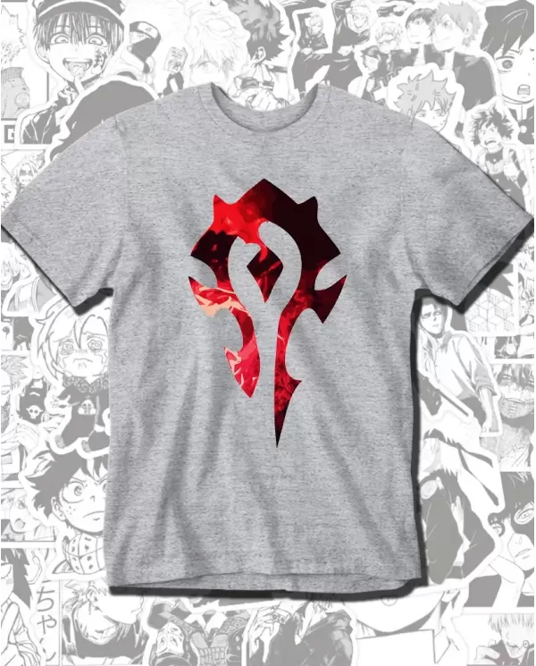 Camiseta Estampada World Of Warcraft Horda 🎮 Calidad Premium