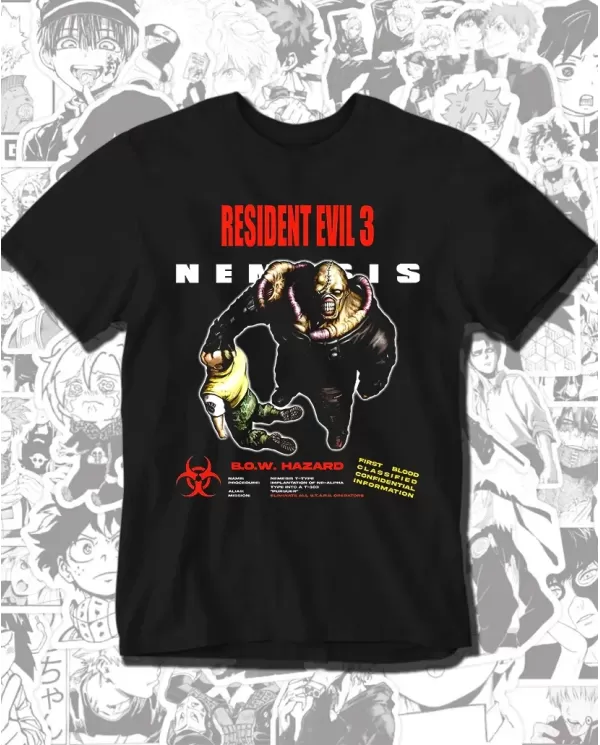 Camiseta Estampada Resident Evil 3 Nemesis 🎮 Calidad Premium