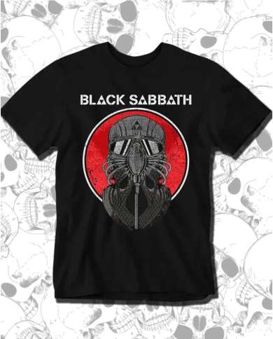 Camiseta Estampada Black Sabbath Mask Red 🤟 Calidad Premium