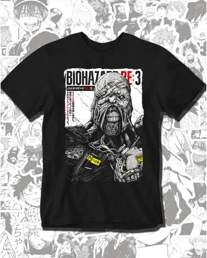 Camiseta Estampada Resident Evil 3 🎮 Calidad Premium