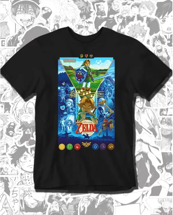 Camiseta Estampada The Legend Of Zelda Ocarina Of Time 02 🎮 Calidad Premium