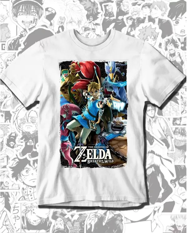 Camiseta Estampada The Legend Of Zelda Breath Of The Wild 02 🎮 Calidad Premium