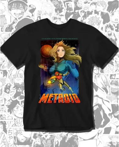 Camiseta Estampada Metroid Poster 🎮 Calidad Premium