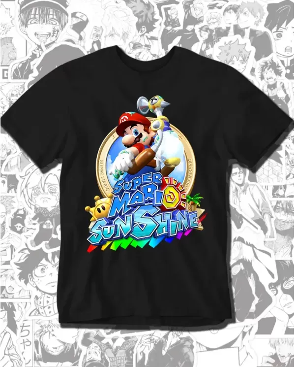 Camiseta Estampada Super Mario Sunshine 02 🎮 Calidad Premium