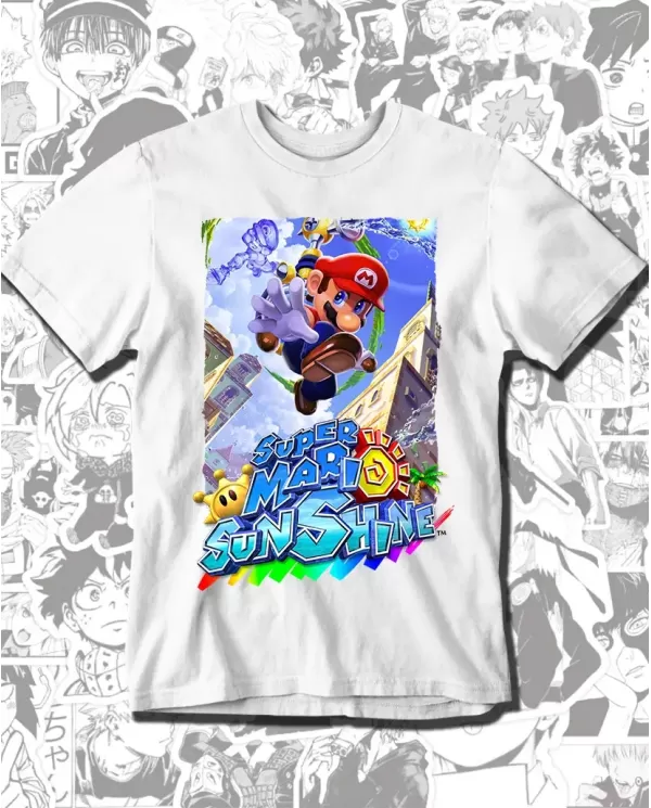 Camiseta Estampada Super Mario Sunshine 01 🎮 Calidad Premium