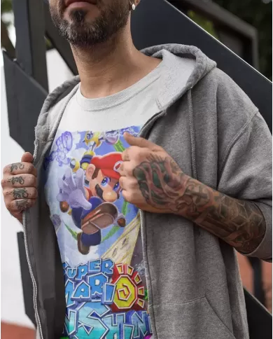 Camiseta Estampada Super Mario Sunshine 01 🎮 Calidad Premium