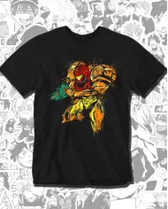 Camiseta Estampada Metroid Samus 🎮 Calidad Premium