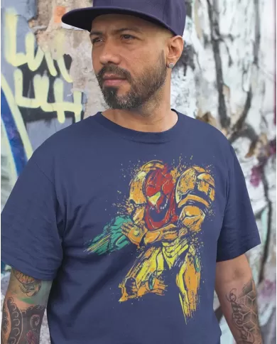 Camiseta Estampada Metroid Samus 🎮 Calidad Premium