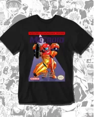 Camiseta Estampada Metroid Super Nintendo 🎮 Calidad Premium