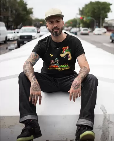 Camiseta Estampada Viaje De Mario Y Luigi Al Centro De Bow 🎮 Calidad Premium