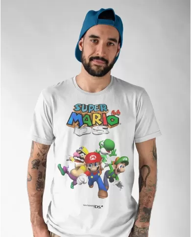 Camiseta Estampada Super Mario Ds 64 🎮 Calidad Premium