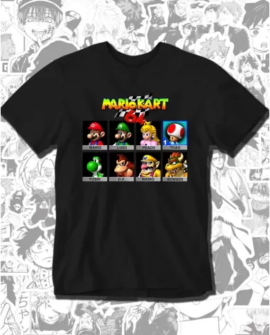 Camiseta Estampada Mario Kart 64 🎮 Calidad Premium