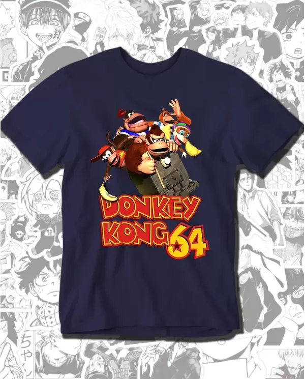Camiseta Estampada Donkey Kong Nintendo 64 🎮 Calidad Premium