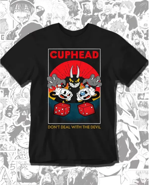 Camiseta Estampada Cuphead 🎮 Calidad Premium