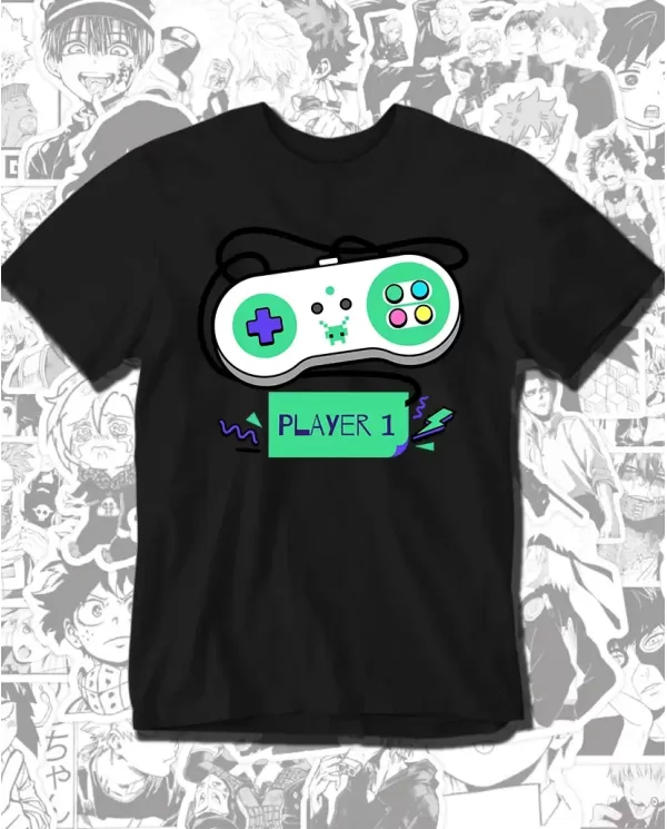 Camiseta Estampada Player 1 🎮 Calidad Premium