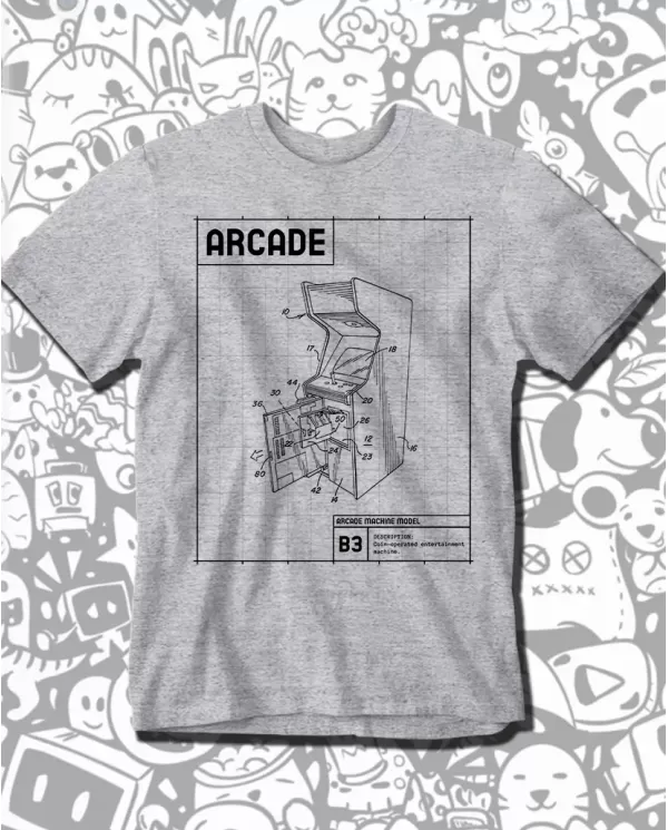 Camiseta Estampada Arcade Machine Model 🎮 Calidad Premium