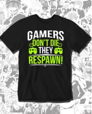 Camiseta Estampada Gamers Dont Die 🎮 Calidad Premium