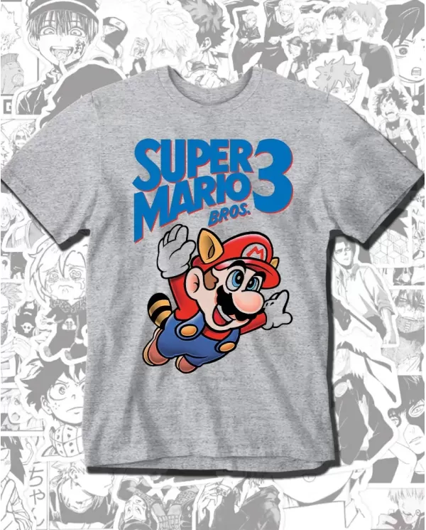 Camiseta Estampada Super Mario Bross 3 🎮 Calidad Premium