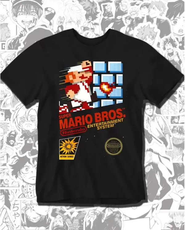 Camiseta Estampada Super Mario Bross 🎮 Calidad Premium