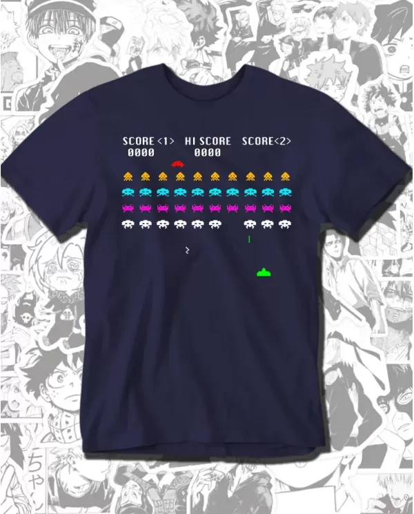 Camiseta Estampada Space Invader 🎮 Calidad Premium