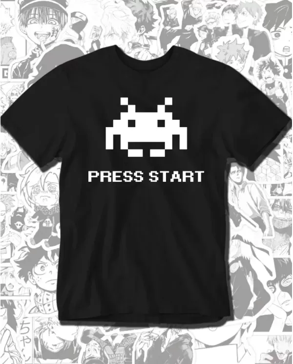 Camiseta Estampada Press Start 🎮 Calidad Premium