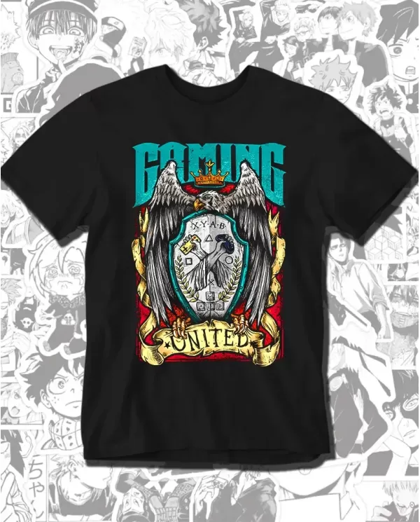 Camiseta Estampada Gaming United 🎮 Calidad Premium