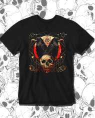 Camiseta Estampada Skull Crow 💀 Calidad Premium