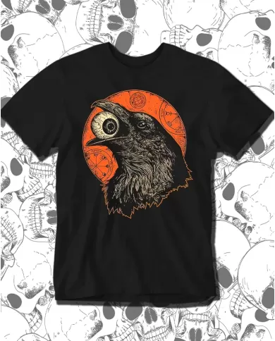 Camiseta Estampada Eye Crow 💀 Calidad Premium