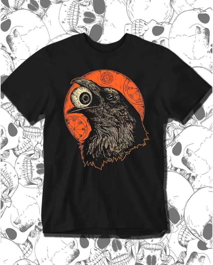 Camiseta Estampada Eye Crow 💀 Calidad Premium