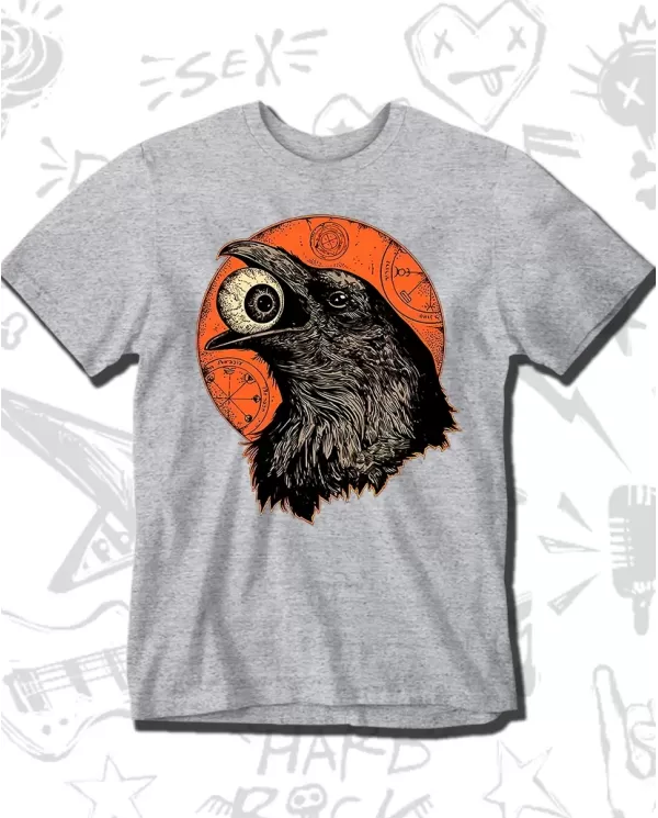 Camiseta Estampada Eye Crow 💀 Calidad Premium