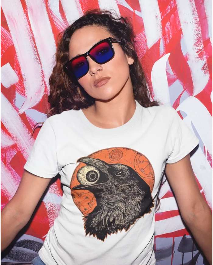 Camiseta Estampada Eye Crow 💀 Calidad Premium