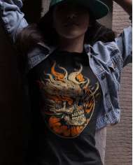Camiseta Estampada Skull Fire 💀 Calidad Premium
