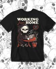 Camiseta Estampada Working From Home 💀 Calidad Premium