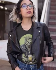 Camiseta Estampada Zombie Beer 💀 Calidad Premium