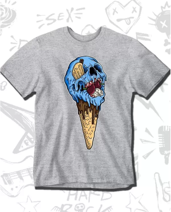 Camiseta Estampada Ice Cream Zombie 💀 Calidad Premium