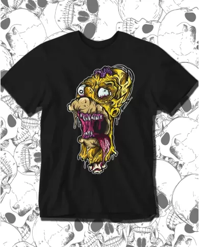 Camiseta Estampada Homero Zombie 💀 Calidad Premium
